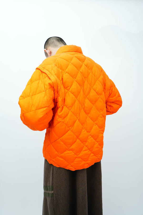 90's ”J.CREW” -Detachable Sleeve Down Jacket-