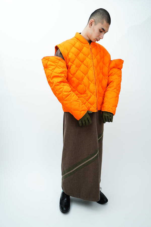 90's ”J.CREW” -Detachable Sleeve Down Jacket-