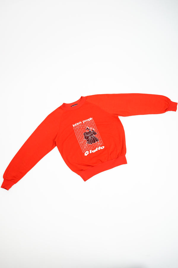 80’s "lotto" -"John Newcombe" Printed Raglan Sweat-