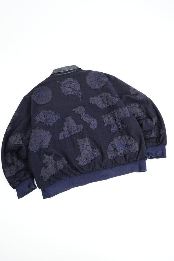 90’s "JH DESIGN" -MLB Team Logo Wool Reversible Sport Jacket-