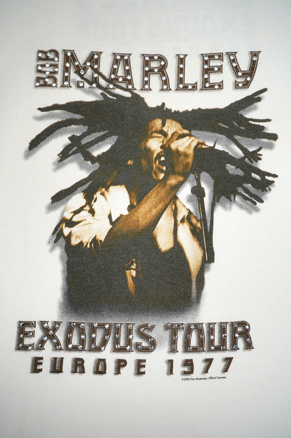 2004 "BOB MARLEY" -"EXODUS TOUR EUROPE 1977" Printed S/S Tee-