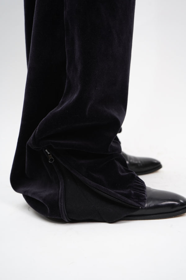 "OUTKAST" -Velour Wide Pants-