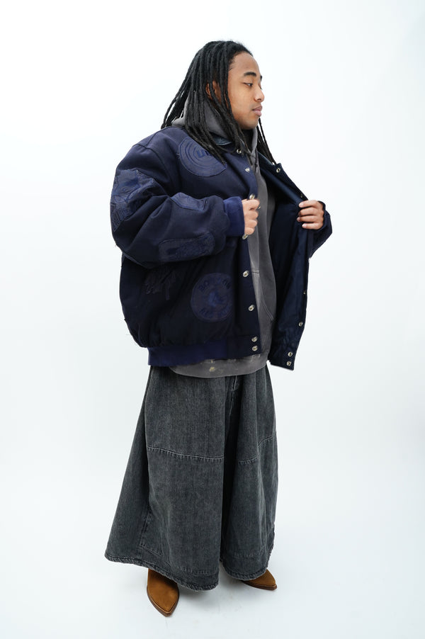 90’s "JH DESIGN" -MLB Team Logo Wool Reversible Sport Jacket-