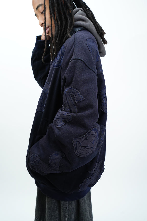 90’s "JH DESIGN" -MLB Team Logo Wool Reversible Sport Jacket-
