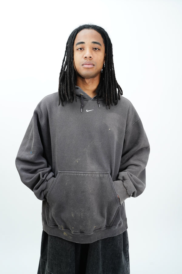 90’s "NIKE" -Logo Embroidery Faded Sweat Hoodie-