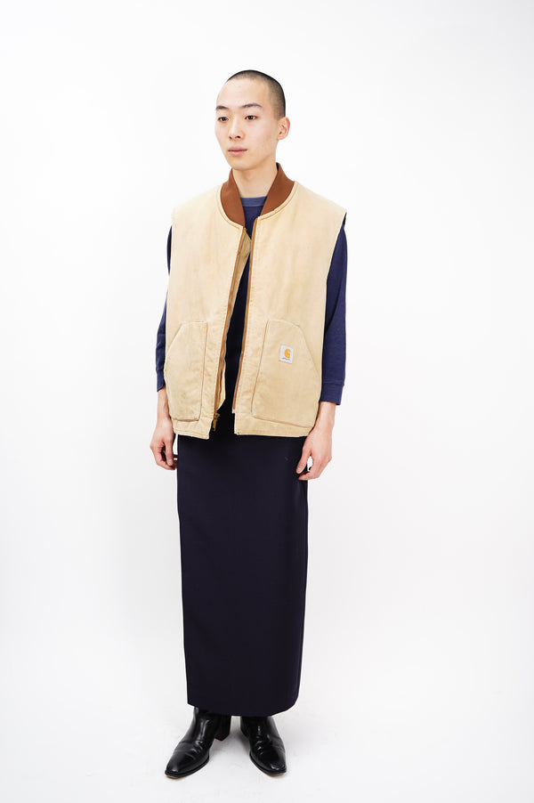 90's "CARHARTT" -Quilting Liner Cotton Duck Vest-