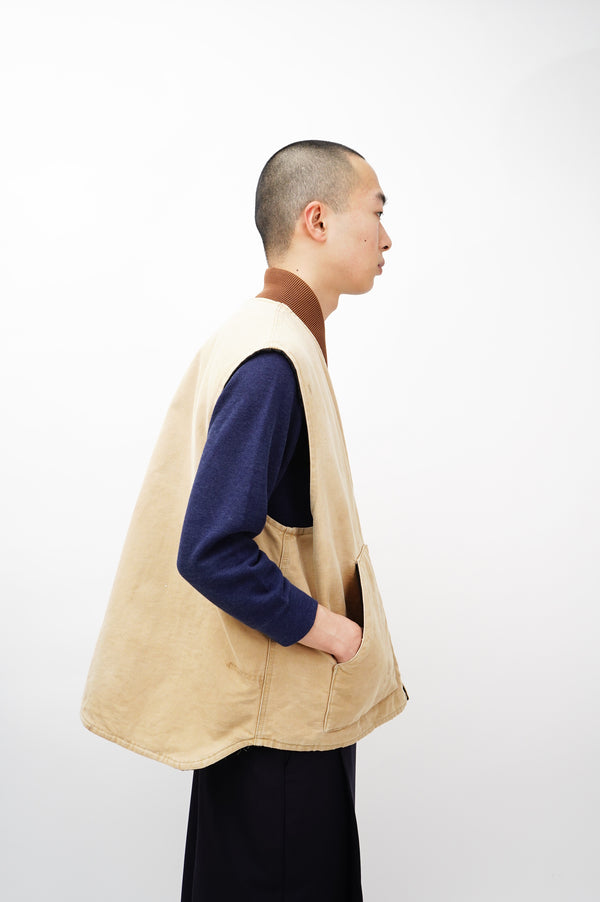 90's "CARHARTT" -Quilting Liner Cotton Duck Vest-