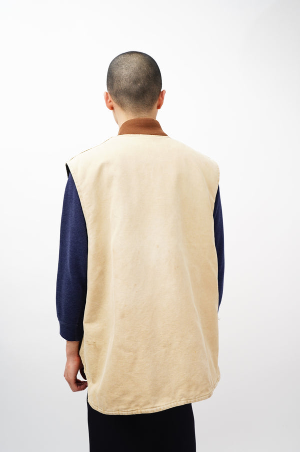 90's "CARHARTT" -Quilting Liner Cotton Duck Vest-