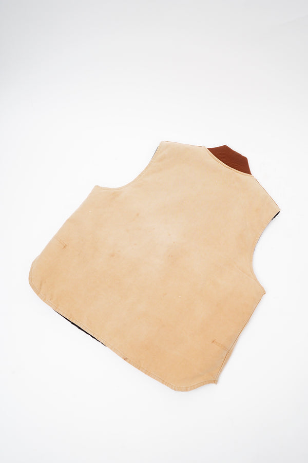90's "CARHARTT" -Quilting Liner Cotton Duck Vest-