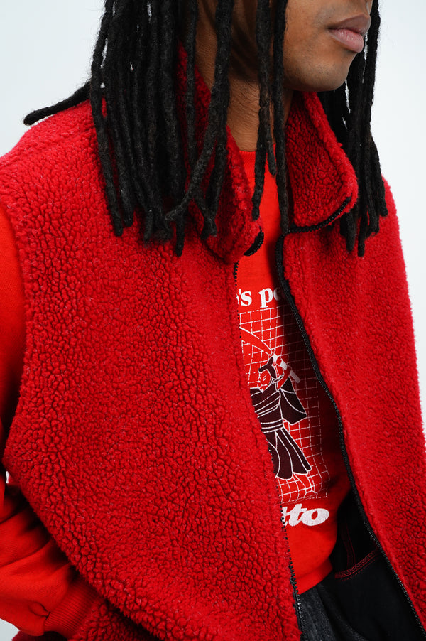 90’s "LANDS' END" -Zip Boa Fleece Vest-