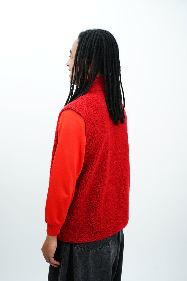 90’s "LANDS' END" -Zip Boa Fleece Vest-