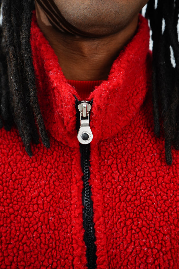 90’s "LANDS' END" -Zip Boa Fleece Vest-