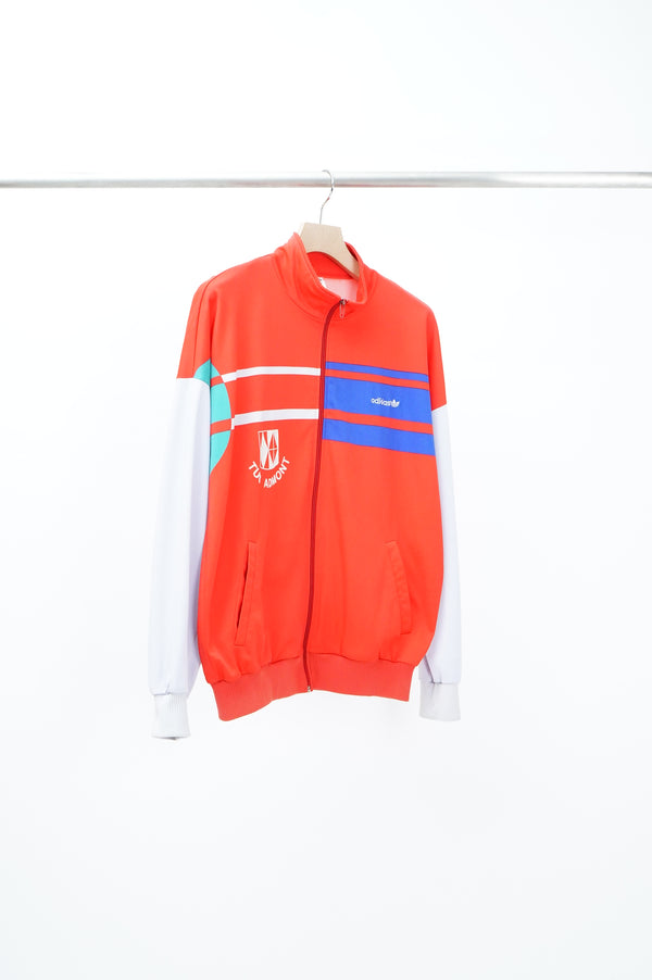 80's "adidas" -Flocky Print Track Jacket-