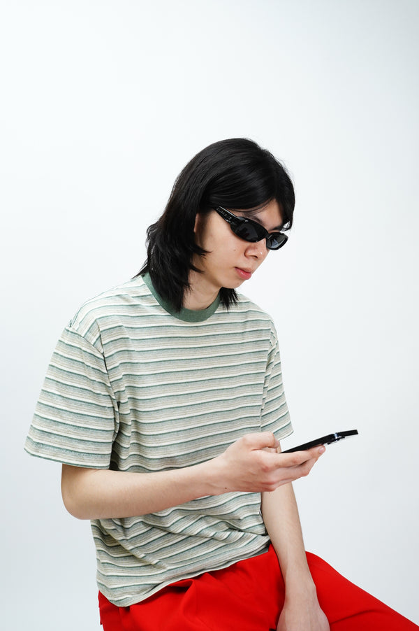 90's "BASIC EDITIONS" -Border Pattern S/S Tee-