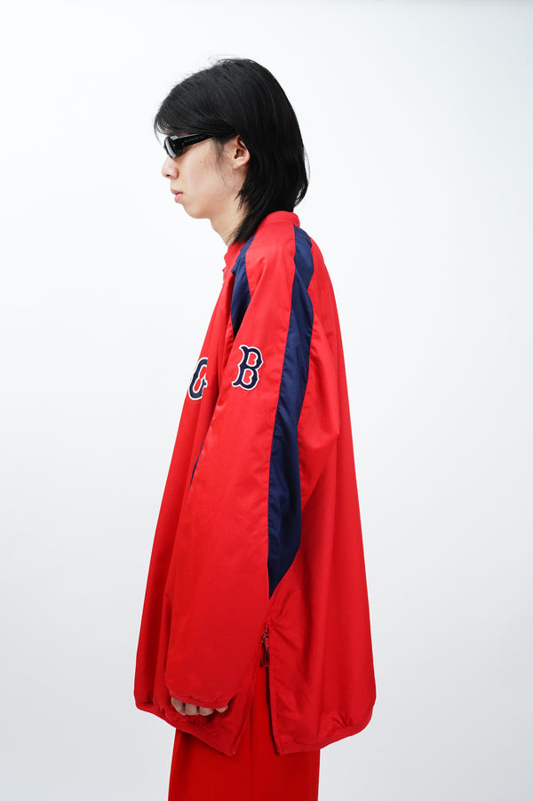 "majestic" -"RED SOX" Logo Embroidery Half Zip Pullover-