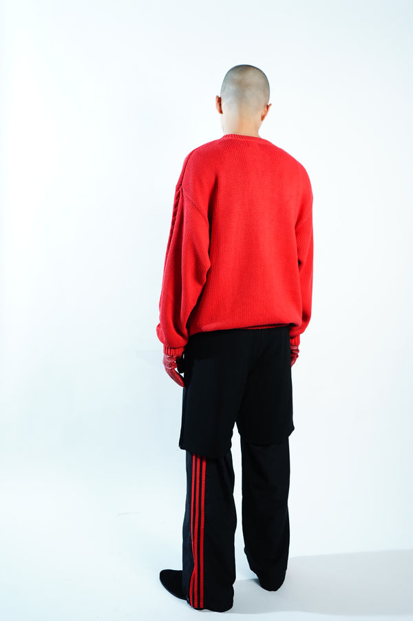 90's "GAP" -Argyle Patterned Crew Neck Cotton Knit Sweater-