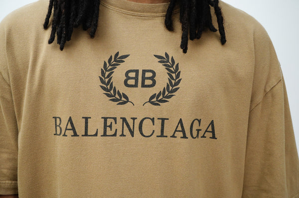 "BALENCIAGA" -Logo Printed S/S Tee-