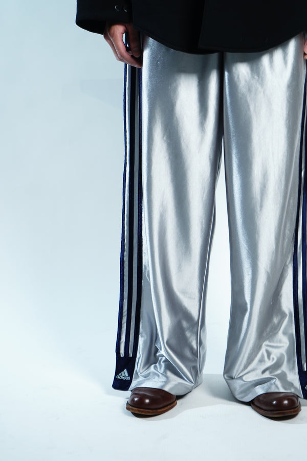 2000's "adidas" -Silver Jersey Track Pants-