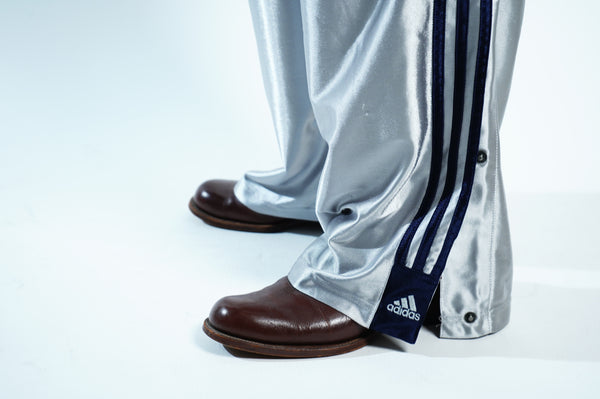 2000's "adidas" -Silver Jersey Track Pants-