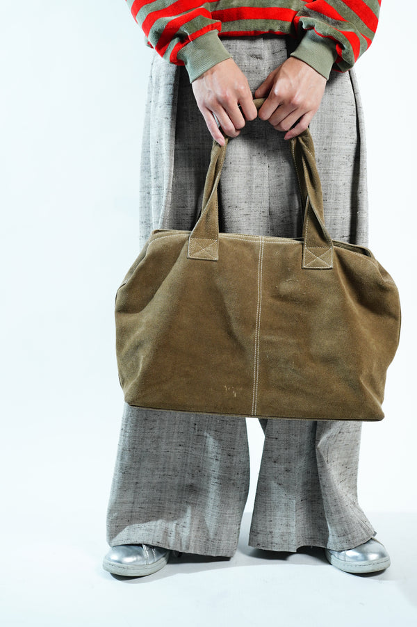 "Eddie Bauer" -Suede Tote Bag-