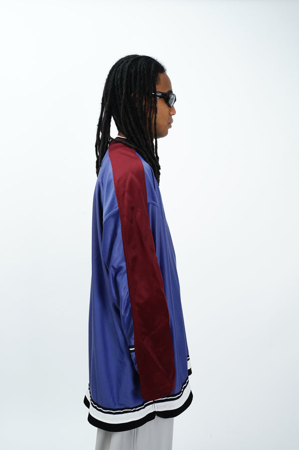 90's "rival" -Logo Embroidery Jersey L/S Game Shirt-