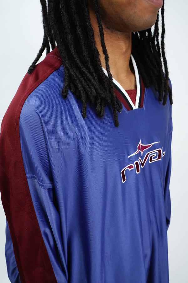 90's "rival" -Logo Embroidery Jersey L/S Game Shirt-