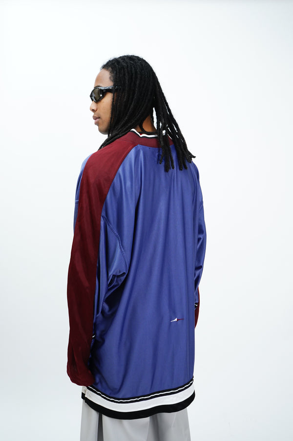 90's "rival" -Logo Embroidery Jersey L/S Game Shirt-