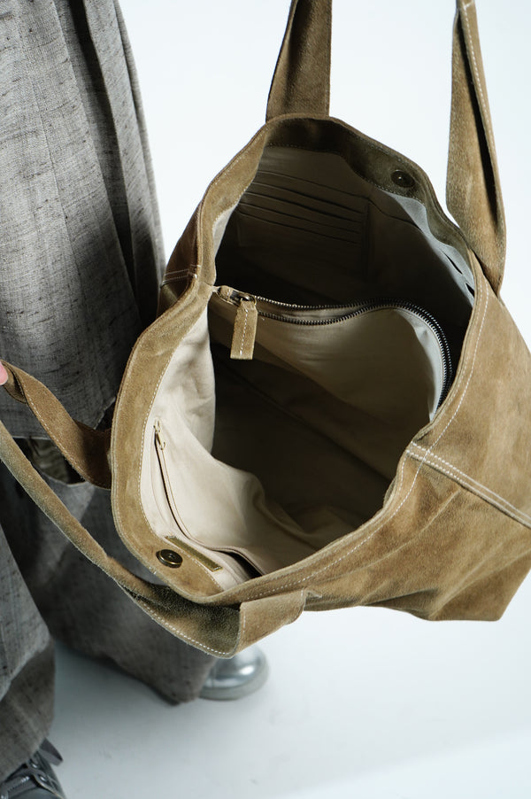 "Eddie Bauer" -Suede Tote Bag-