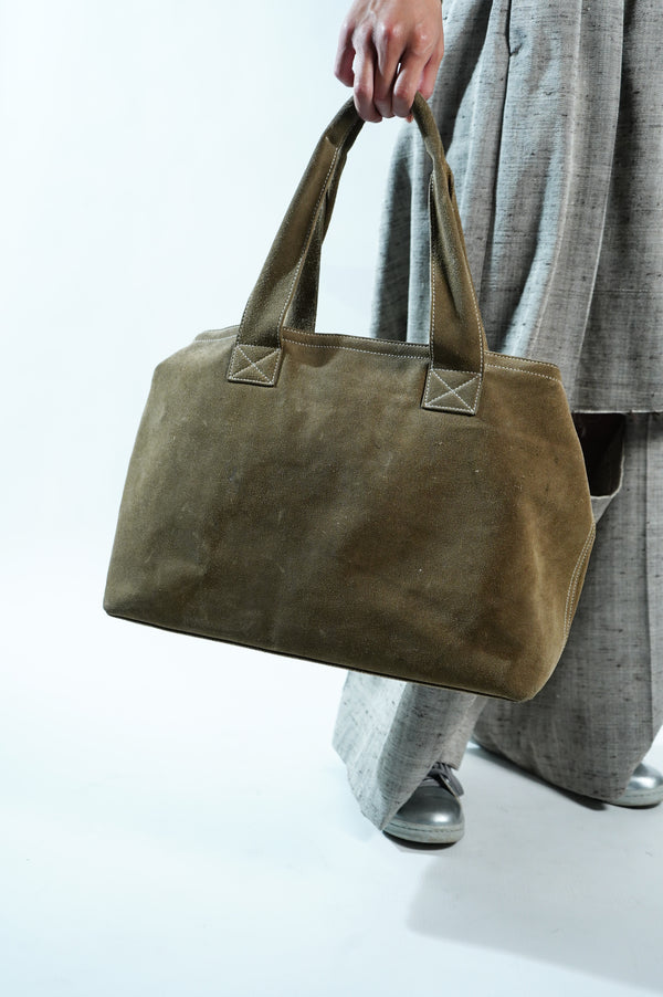 "Eddie Bauer" -Suede Tote Bag-