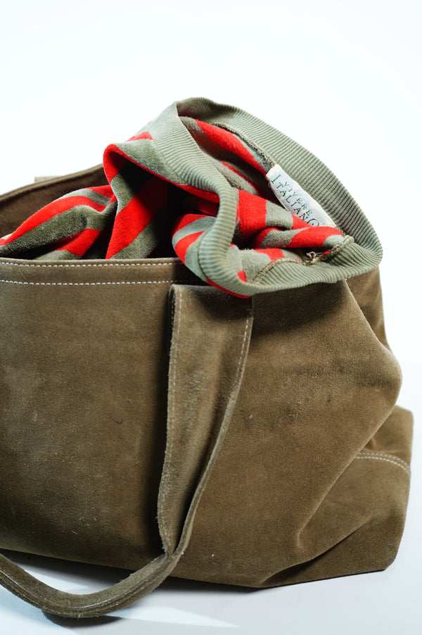 "Eddie Bauer" -Suede Tote Bag-
