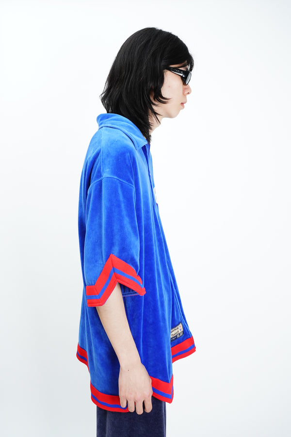 "HARD WOOD CLASSICS" -"Philadelphia 76ers" S/S Zip Shirt-
