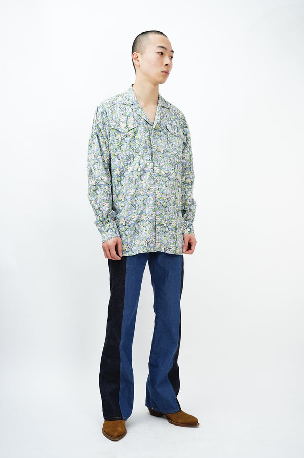 PUTHLI.C -Floral Print Cowboy Shirt-