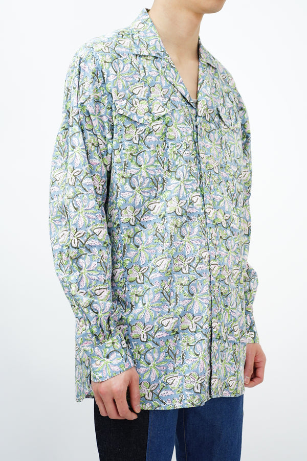 PUTHLI.C -Floral Print Cowboy Shirt-