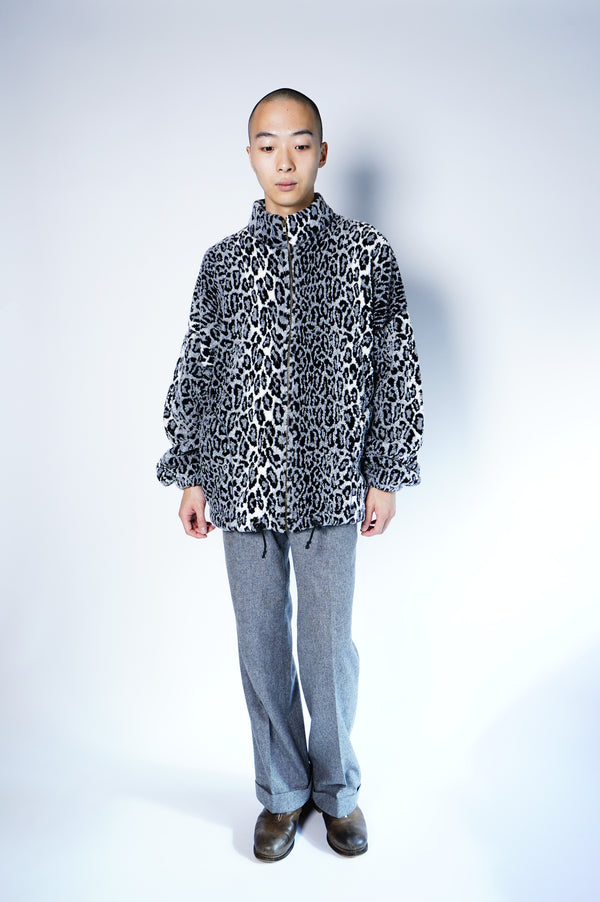 "EZZE WEAR" -Leopard Pattern Fleece Jacket-