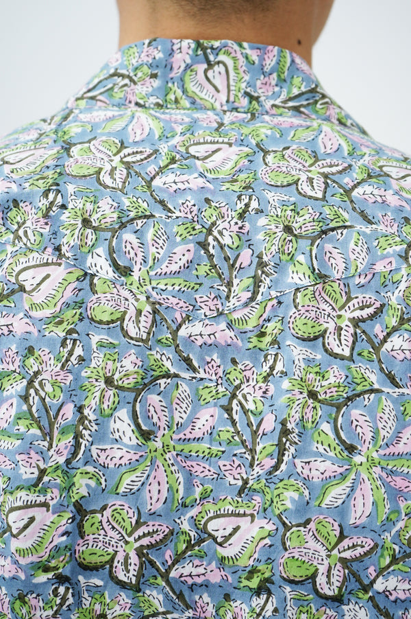 PUTHLI.C -Floral Print Cowboy Shirt-