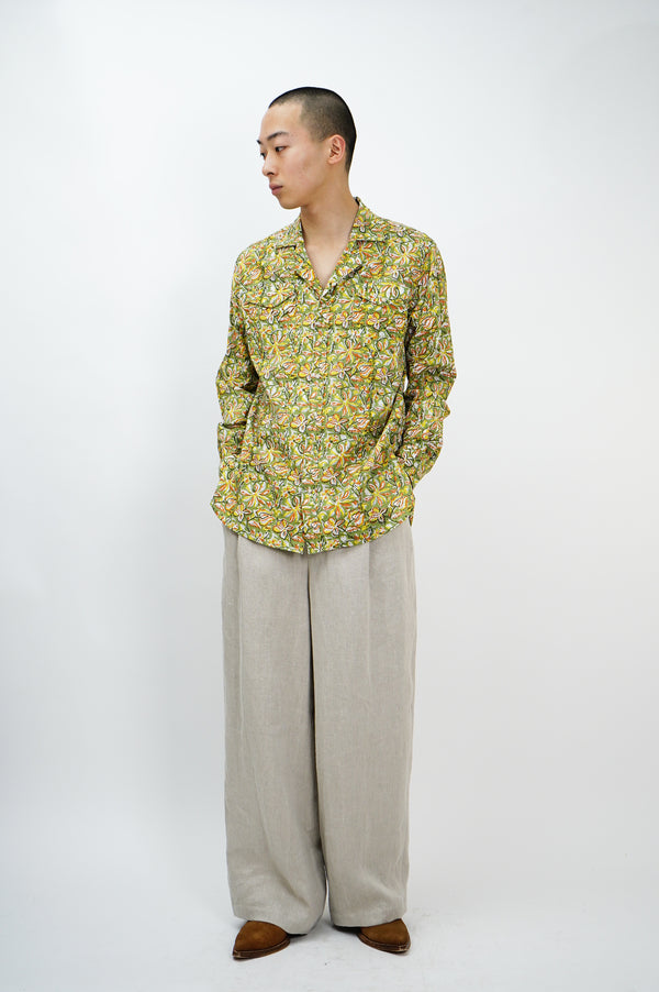 PUTHLI.C -Floral Print Cowboy Shirt-