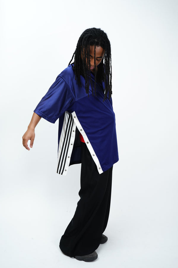 2000's "adidas" -Side Button Jersey S/S Game Shirt-