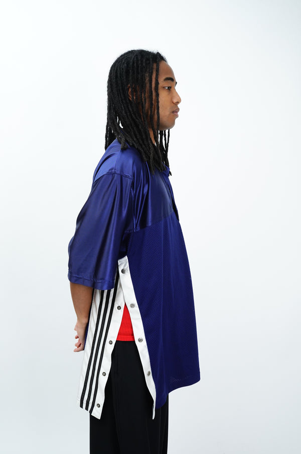 2000's "adidas" -Side Button Jersey S/S Game Shirt-