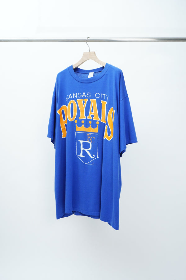 80's "ARTEX" -"KANSAS CITY ROYALS" Logo Print S/S Tee-