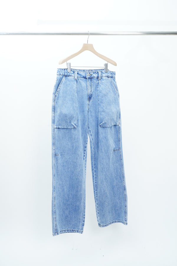 "UNKNOWN" -Baker Type Baggy Denim Pants-