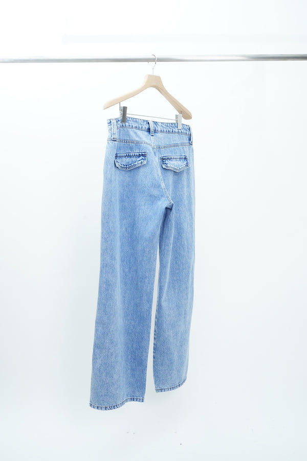 "UNKNOWN" -Baker Type Baggy Denim Pants-