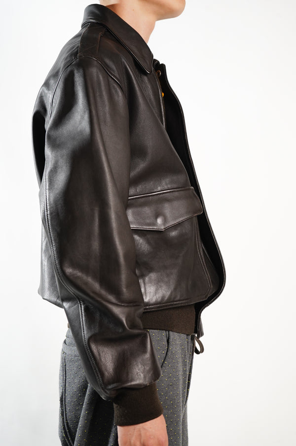 "POLO Ralph Lauren" -A2 TYPE Leather Jacket-