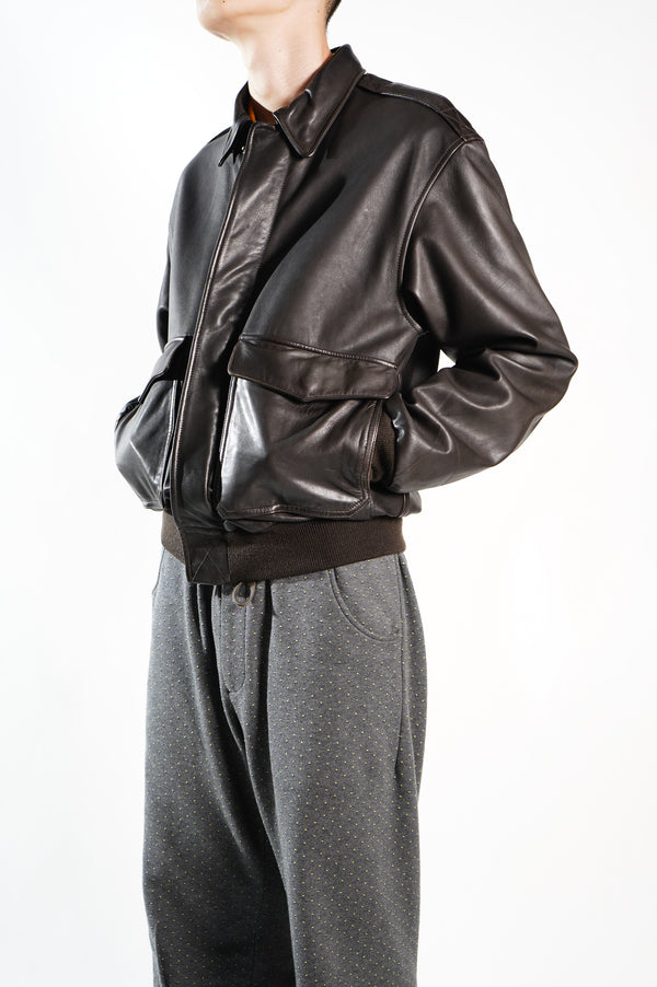 "POLO Ralph Lauren" -A2 TYPE Leather Jacket-