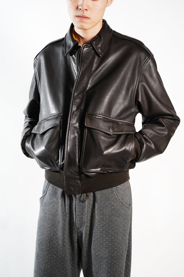 "POLO Ralph Lauren" -A2 TYPE Leather Jacket-