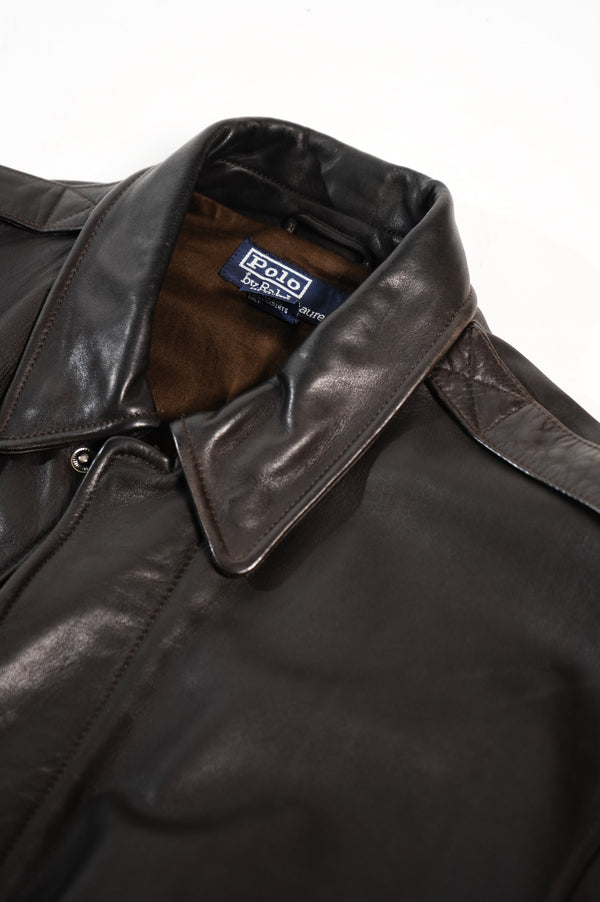 "POLO Ralph Lauren" -A2 TYPE Leather Jacket-