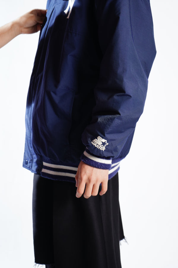 "STARTER" -"YANKEES" POLY/NYLON Padding Studium Jumper(WITH HOOD)-