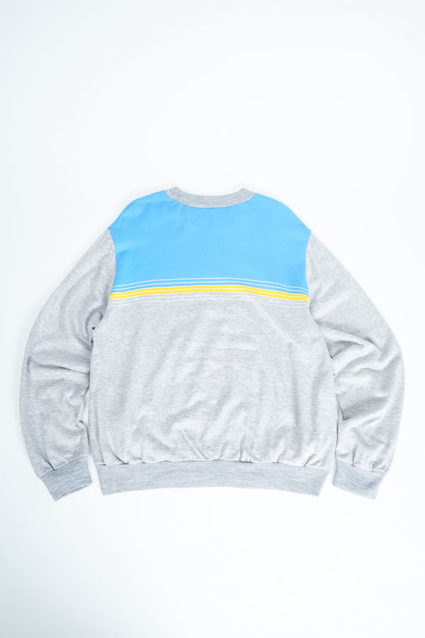 80’s "adidas" -Logo Flocky Printed Crew Neck Sweat Shirt-