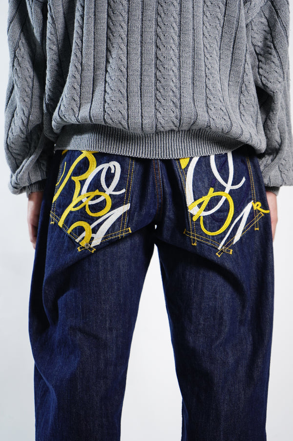 2000's "ROCAWEAR" -Wide Straight Denim Pants-