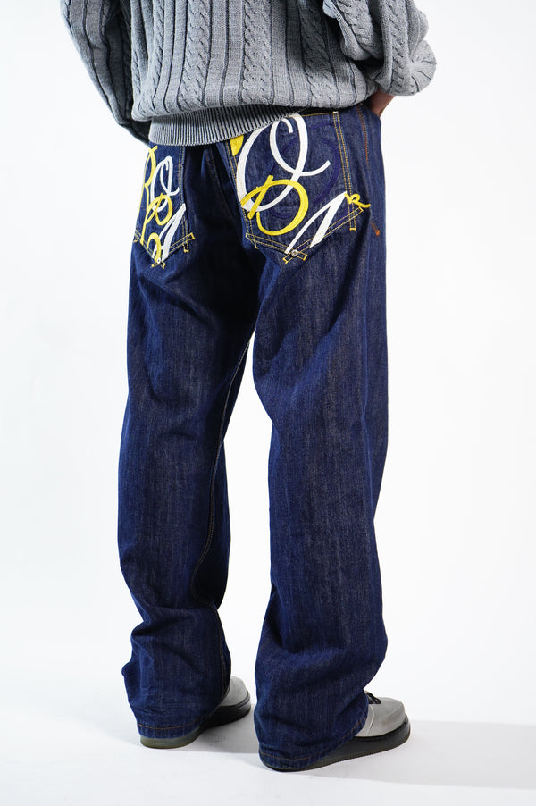 2000's "ROCAWEAR" -Wide Straight Denim Pants-