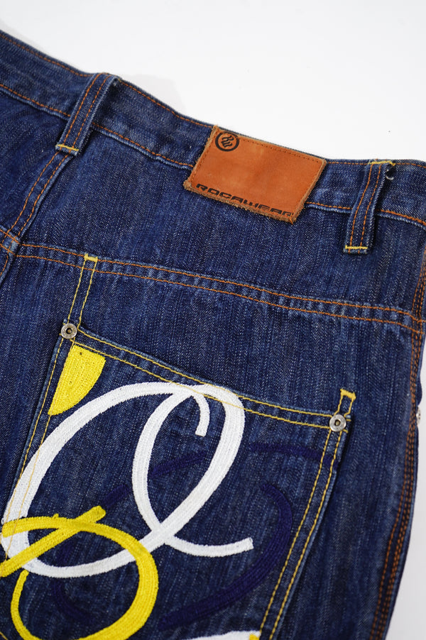 2000's "ROCAWEAR" -Wide Straight Denim Pants-